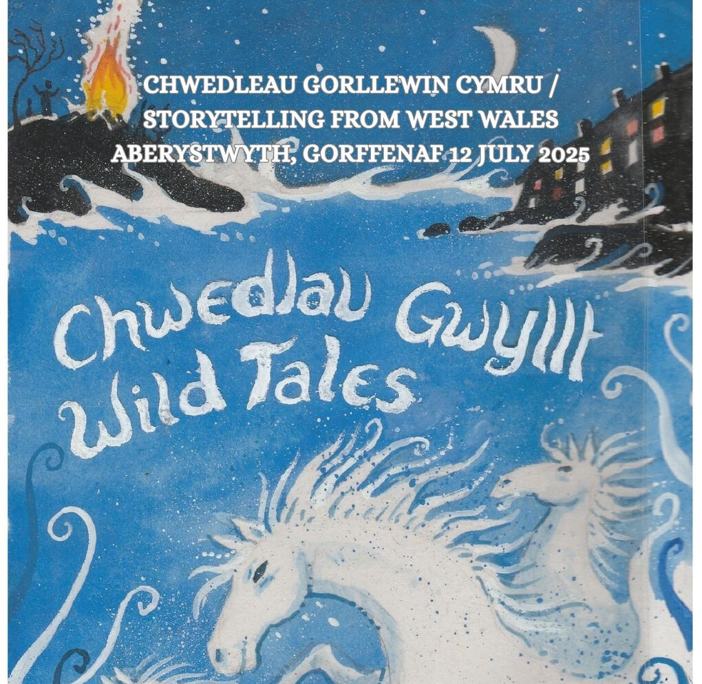 A dark haired person crossing a shadowy forest bridge, seen from behind, off on an adventure with text: "Fables"